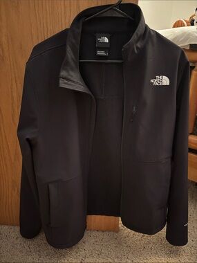 The North Face Black Softshell Jacket with Chest Logo